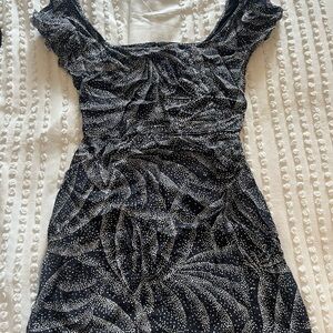 Diane Von Furstenberg Black and White Mini Dress